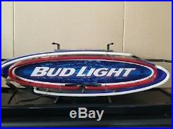 (VTG) 2002 bud light beer small neon light up sign bar man cave game room rare