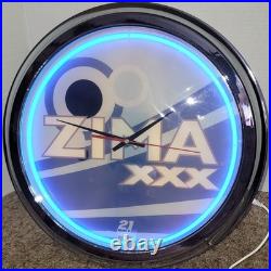 VTG 90's XXX Blue Neon Wall Clock Retro Bar Sign Breweriana Advertising