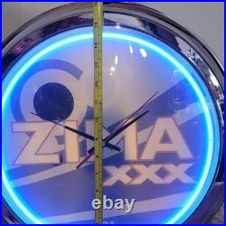 VTG 90's XXX Blue Neon Wall Clock Retro Bar Sign Breweriana Advertising