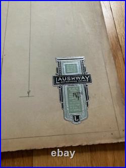 VTG Antique Original 1940s Neon Sign Concept Drawing Ideal Furniture Radio OOAK
