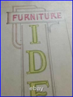 VTG Antique Original 1940s Neon Sign Concept Drawing Ideal Furniture Radio OOAK