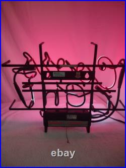 VTG Authentic COORS LIGHT Beer NEON Light Bar Sign USA Union Made Works Great