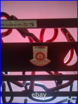 VTG Authentic COORS LIGHT Beer NEON Light Bar Sign USA Union Made Works Great