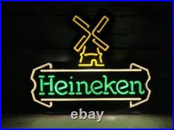 VTG Heineken Windmill Logo Design Neon Sign 20x16 Light Lamp Beer Bar Pub Wall VTG Heineken Windmill Logo Design Neon Sign 20x16 Light Lamp Beer Bar Pub Wall