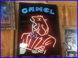 VTG Joe Camel 1990's Hanging or Tabletop Neon Bar Light (19 x 25) In Orig. Box