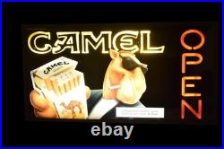 VTG Joe Camel 1993 Cigarettes Neon Advertising Sign Beer Bar Light OPEN