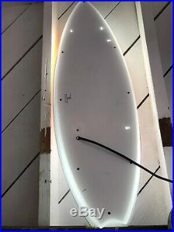 VTG Malibu Rum LARGE SURFBOARD LED Neon LIGHTED SIGN LARGE 36X12 MAN CAVE Bar