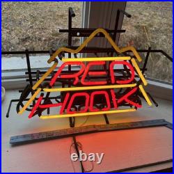 VTG Red Hook Neon Light Advertising Sign Lighted Man Cave Rare Beer GHN Bar Rare
