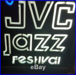 Very Rare Lighted Vintage JVC Jazz Festival Concert Neon Display Sign