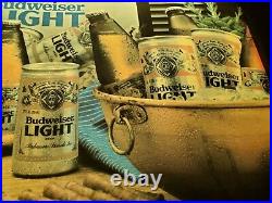 Very rare budweiser neon bar lighted sign vintage 80's mancave beer bud light