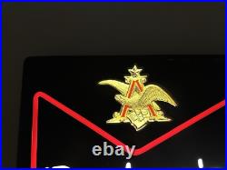 Vintage1985 Budweiser King of Beer Blue Lighted Sign WORKS Faux Neon ManCave Bar