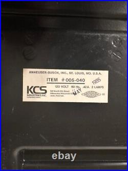 Vintage1985 Budweiser King of Beer Blue Lighted Sign WORKS Faux Neon ManCave Bar Vintage1985 Budweiser King of Beer Blue Lighted Sign WORKS Faux Neon ManCave Bar