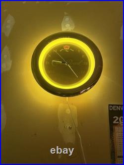 Vintage 16 Crown Royal Wall Clock Neon Lighted Sign Whiskey Whisky Bar