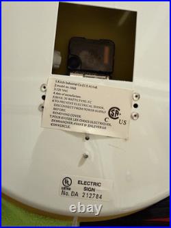 Vintage 16 Crown Royal Wall Clock Neon Lighted Sign Whiskey Whisky Bar