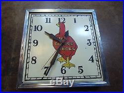 Vintage 1930's Advertising Clock Red Goose Shoes Sign BY NEON PRODUCTS OHIO