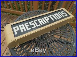 Vintage 1930's Pharmacy Prescriptions Advertising Sign Light Up Neon! @@