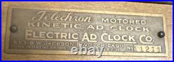 Vintage 1930s Neon Revolving AD Advertising Clock-Electric AD Clock Company-Rare