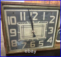 Vintage 1930s Neon Revolving AD Advertising Clock-Electric AD Clock Company-Rare