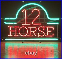 Vintage 1950s 12 HORSE Genesee Beer True Neon Advertising Sign Rochester NY