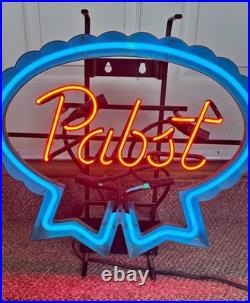 Vintage 1950s Pabst Blue Ribbon PBR Neon Light Bar Sign Mancave Rare
