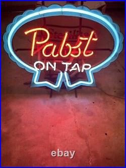 Vintage 1950s Pabst Blue Ribbon PBR Neon Light Bar Sign Mancave She-Shed Vintage 1950s Pabst Blue Ribbon PBR Neon Light Bar Sign Mancave She-Shed