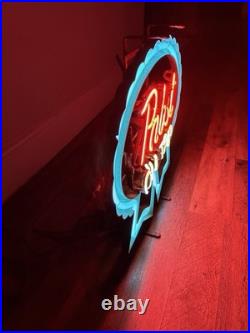 Vintage 1950s Pabst On Tap Blue Ribbon PBR Neon Light Bar Sign Mancave She-Shed