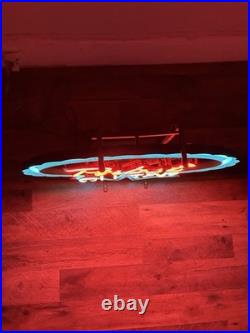 Vintage 1950s Pabst On Tap Blue Ribbon PBR Neon Light Bar Sign Mancave She-Shed