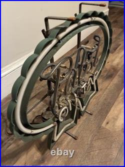 Vintage 1950s Pabst On Tap Blue Ribbon PBR Neon Light Bar Sign Mancave She-Shed