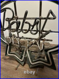 Vintage 1950s Pabst On Tap Blue Ribbon PBR Neon Light Bar Sign Mancave She-Shed