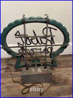 Vintage 1950s Pabst On Tap Blue Ribbon PBR Neon Light Bar Sign Mancave She-Shed