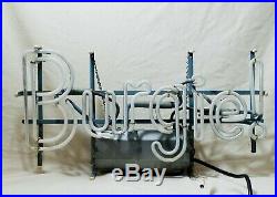 Vintage 1960's Burgie! Beer Neon Sign San Francisco California 22 X 12 inches