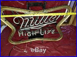 Vintage 1970 Miller High Life Neon Sign