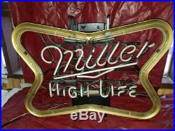 Vintage 1970 Miller High Life Neon Sign