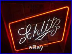 Vintage 1970's Schlitz Beer Bar Display Neon Sign