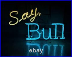 Vintage 1970's Schlitz Malt Liquor Say Bull 2 Color Neon Beer Sign Works