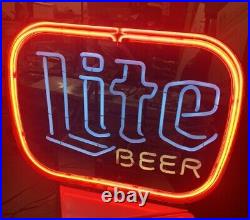 Vintage 1970s Miller Lite Beer Neon Sign Authentic Miller Brewing Company Vintage 1970s Miller Lite Beer Neon Sign Authentic Miller Brewing Company