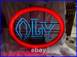 Vintage 1970s OLY Olympia Beer Neon Bar Sign 24 x 21 excellent working