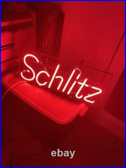 Vintage 1970s Schlitz Beer Neon Window Sign