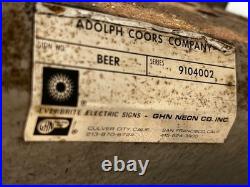 Vintage 1973 Coors Beer Neon Sign Bar Breweriana