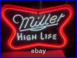 Vintage 1974 Miller High Life Neon Sign 16x22 Franceformer