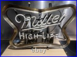 Vintage 1974 Miller High Life Neon Sign 16x22 Franceformer