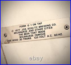 Vintage 1977 Jos Schlitz Brewing Advertising Schlitz World Globe Neon Beer Sign