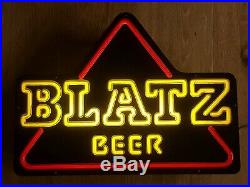 Vintage 1978-1979 Blatz Beer Neon-ized Bar Pub Light Sign