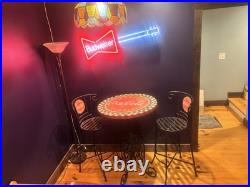 Vintage 1980's ANHEUSER-BUSCH Budweiser Bowtie Guitar Neon Sign USA