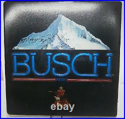 Vintage 1980s Anheuser-Busch Busch Beer Lighted Sign man cave neon look 18 by 18