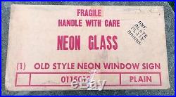 Vintage 1985 Nesco Briteway Neon Blatz Light Up Window Beer Sign in Box NOS