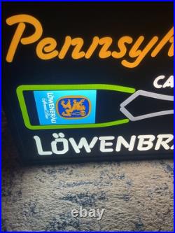 Vintage 1985 Pennsylvania Calls For Lowenbrau Beer Lighted Sign Neon