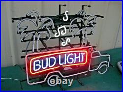 Vintage 1992 Authentic Bud Light Neon Lighted Beer Sign Palm Magic Tree Truck