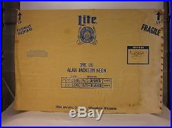 Vintage 1993 Miller Lite Alan Jackson Neon Sign New in Box