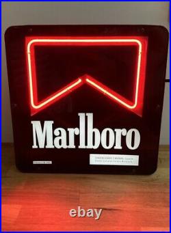 Vintage 1996 Marlboro Cigarettes Black Neon Sign 11 By 11 Tested